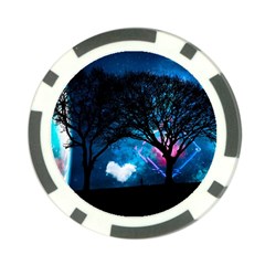 Tree Trees Surreal Universe Silhouette Poker Chip Card Guard (10 Pack) by Wegoenart