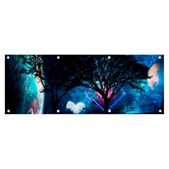 Tree Trees Surreal Universe Silhouette Banner And Sign 8  X 3 