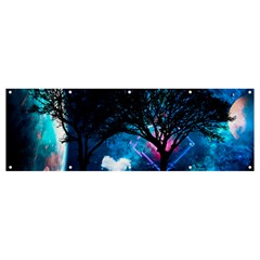 Tree Trees Surreal Universe Silhouette Banner And Sign 12  X 4  by Wegoenart