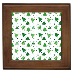 Christmas Tree Pattern Design Framed Tile