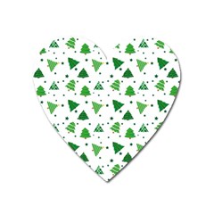 Christmas Tree Pattern Design Heart Magnet by Wegoenart