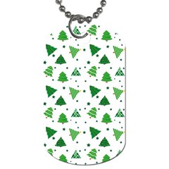 Christmas Tree Pattern Design Dog Tag (two Sides)