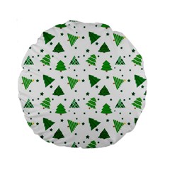 Christmas Tree Pattern Design Standard 15  Premium Round Cushions