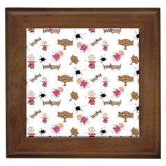 Children Wallpaper Background Framed Tile