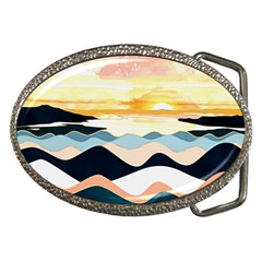 Sea Waves Wave Painting Ocean Water Belt Buckles by Wegoenart