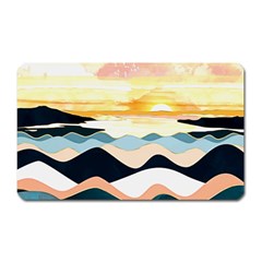 Sea Waves Wave Painting Ocean Water Magnet (rectangular) by Wegoenart