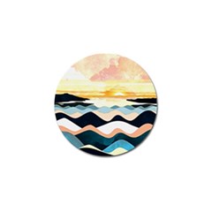 Sea Waves Wave Painting Ocean Water Golf Ball Marker by Wegoenart