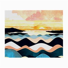 Sea Waves Wave Painting Ocean Water Small Glasses Cloth by Wegoenart