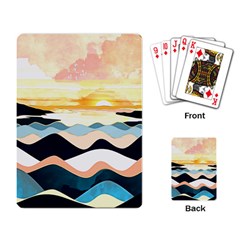 Sea Waves Wave Painting Ocean Water Playing Cards Single Design (rectangle) by Wegoenart