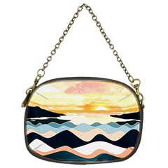 Sea Waves Wave Painting Ocean Water Chain Purse (two Sides) by Wegoenart