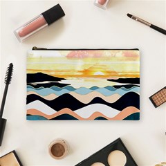 Sea Waves Wave Painting Ocean Water Cosmetic Bag (medium) by Wegoenart