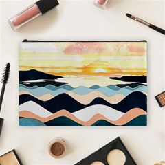 Sea Waves Wave Painting Ocean Water Cosmetic Bag (large) by Wegoenart