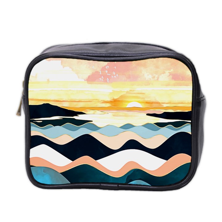 Sea Waves Wave Painting Ocean Water Mini Toiletries Bag (Two Sides)