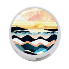 Sea Waves Wave Painting Ocean Water 4-port Usb Hub (two Sides) by Wegoenart