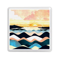 Sea Waves Wave Painting Ocean Water Memory Card Reader (square) by Wegoenart