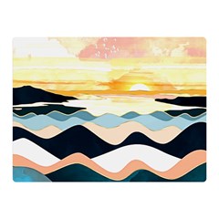 Sea Waves Wave Painting Ocean Water Double Sided Flano Blanket (mini)  by Wegoenart