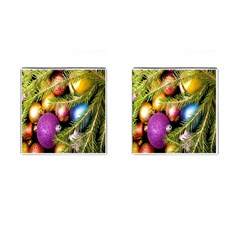 Background Of Christmas Decoration Cufflinks (square) by artworkshop