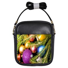 Background Of Christmas Decoration Girls Sling Bag by artworkshop