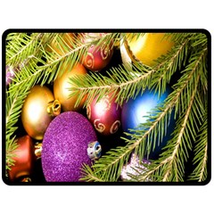 Background Of Christmas Decoration Double Sided Fleece Blanket (large)  by artworkshop