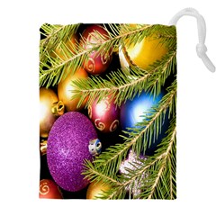 Background Of Christmas Decoration Drawstring Pouch (4xl) by artworkshop