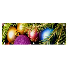 Background Of Christmas Decoration Banner And Sign 6  X 2  by artworkshop