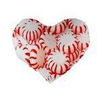 Candy Standard 16  Premium Flano Heart Shape Cushions Back