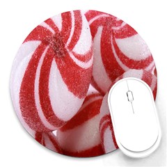 Christmas Candy Round Mousepads by artworkshop