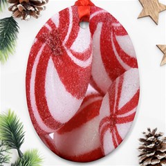 Christmas Candy Oval Ornament (two Sides)