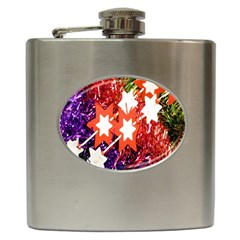 Christmas Decoration 3 Hip Flask (6 Oz) by artworkshop