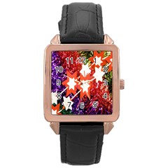 Christmas Decoration 3 Rose Gold Leather Watch  by artworkshop