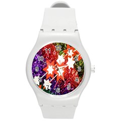 Christmas Decoration 3 Round Plastic Sport Watch (m) by artworkshop