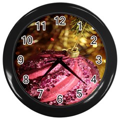 Christmas Decoration 4 Wall Clock (black) by artworkshop