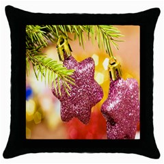 Christmas Decoration 5 Throw Pillow Case (black) by artworkshop