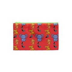 Elephant Cartoon Animal Monkey Cosmetic Bag (xs) by Wegoenart