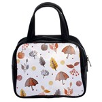 Autumn Leaf Leaves Nature Art Boho Background Classic Handbag (Two Sides) Front