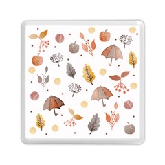 Autumn Leaf Leaves Nature Art Boho Background Memory Card Reader (square) by Wegoenart