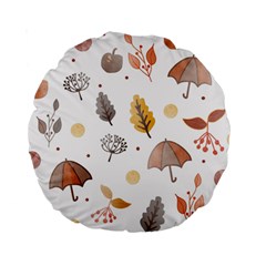 Autumn Leaf Leaves Nature Art Boho Background Standard 15  Premium Round Cushions by Wegoenart