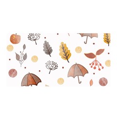 Autumn Leaf Leaves Nature Art Boho Background Satin Wrap 35  X 70  by Wegoenart