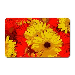 Flower Daisies Bloom Blossom Magnet (rectangular) by Wegoenart