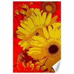 Flower Daisies Bloom Blossom Canvas 24  X 36  by Wegoenart