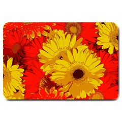 Flower Daisies Bloom Blossom Large Doormat  by Wegoenart