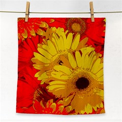 Flower Daisies Bloom Blossom Face Towel by Wegoenart