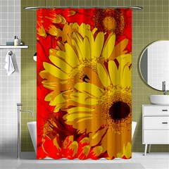 Flower Daisies Bloom Blossom Shower Curtain 48  X 72  (small)  by Wegoenart