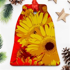 Flower Daisies Bloom Blossom Ornament (bell) by Wegoenart