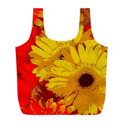 Flower Daisies Bloom Blossom Full Print Recycle Bag (l) by Wegoenart