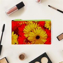 Flower Daisies Bloom Blossom Cosmetic Bag (xs) by Wegoenart