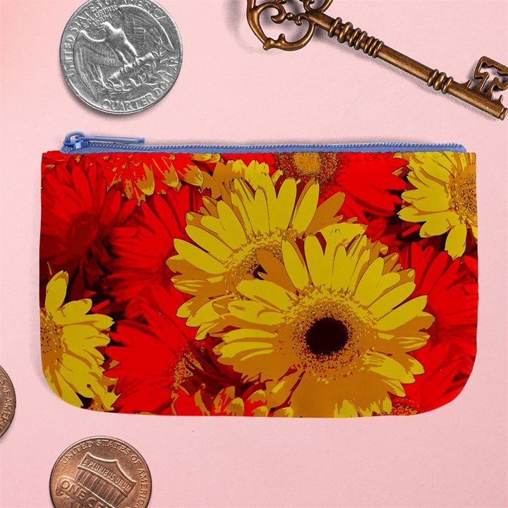 Flower Daisies Bloom Blossom Large Coin Purse