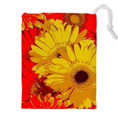 Flower Daisies Bloom Blossom Drawstring Pouch (5xl) by Wegoenart