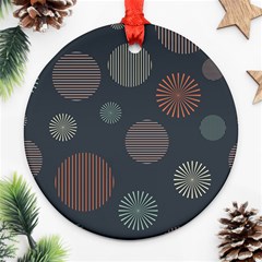 Background Pattern Wallpaper Ornament (round) by Wegoenart