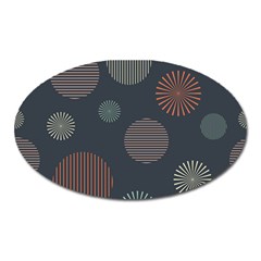 Background Pattern Wallpaper Oval Magnet by Wegoenart